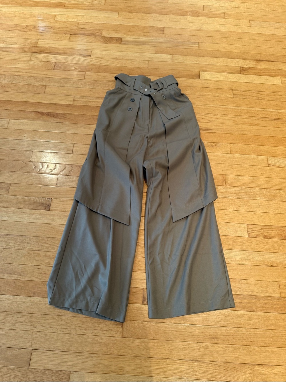 Julia Allert Wide-Leg Trousers with Skirt Overlay
